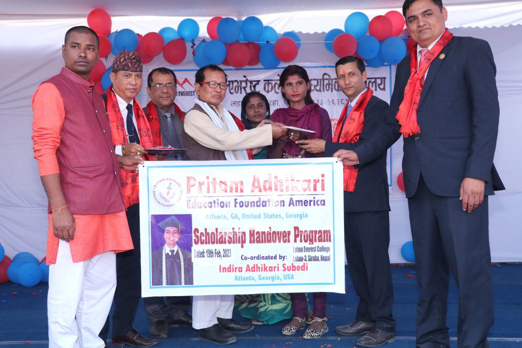 Everest Student get scholarship in Handover Program