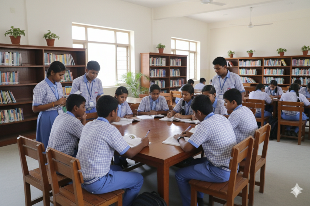 Group Study Leaning in library